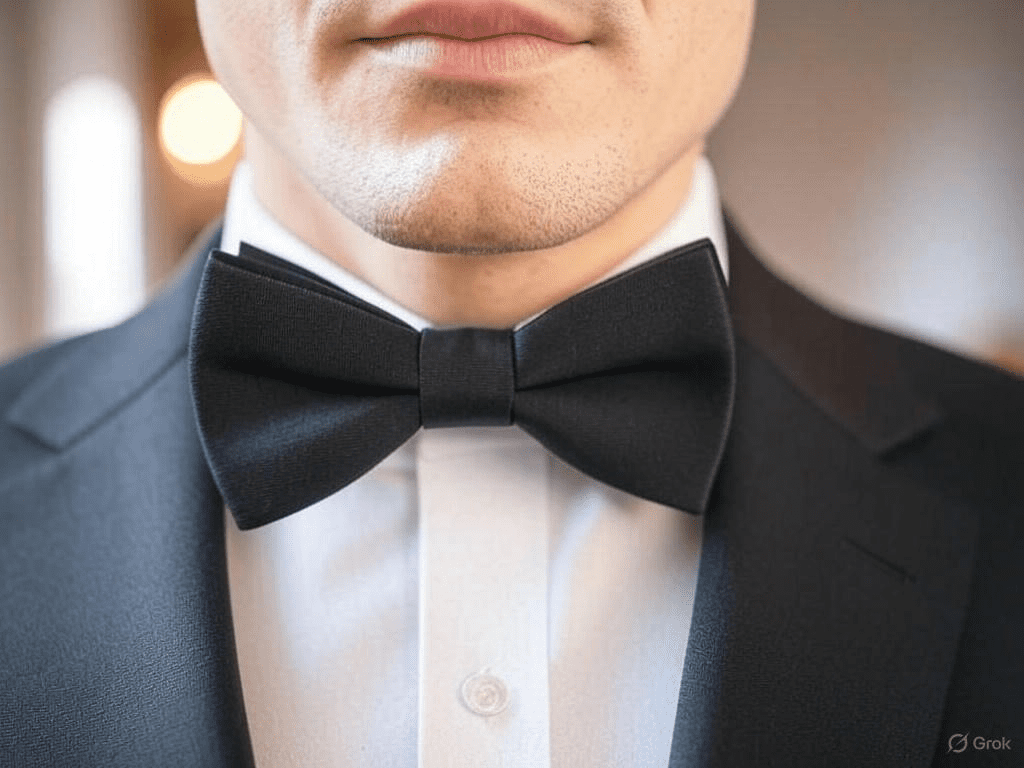 Black on Black Bow Tie